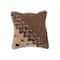 Hello Honey® Geometric Brown Tufted New Zealand Wool Pillow